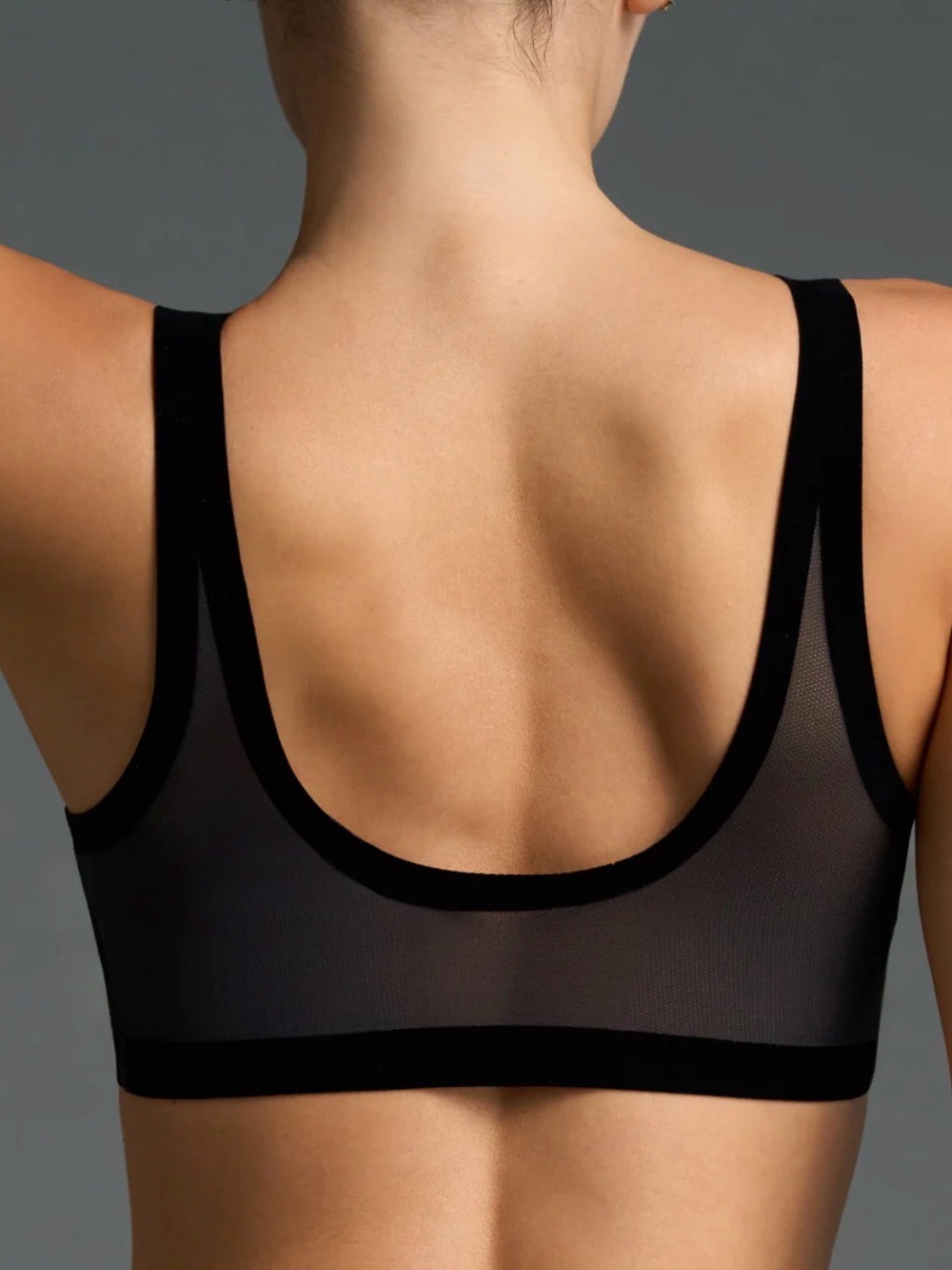 Sheer Black Wireless Bralette - Picture 3 of 8